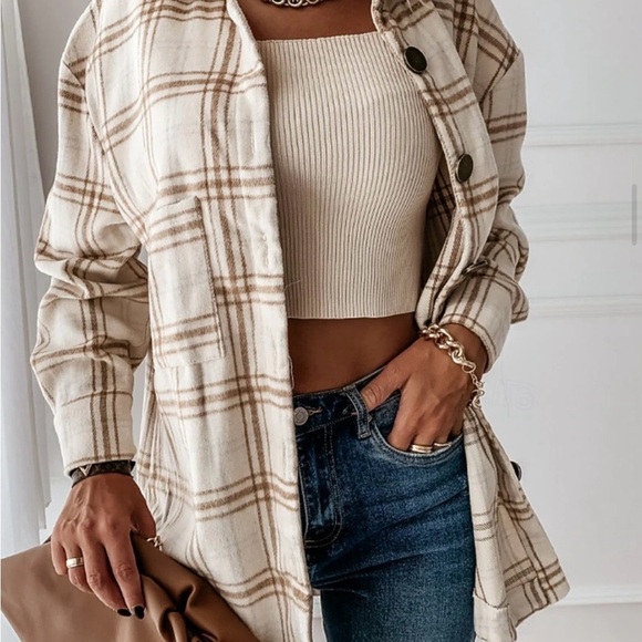 Plaid Button-Up Jacket - Picture 9 of 9